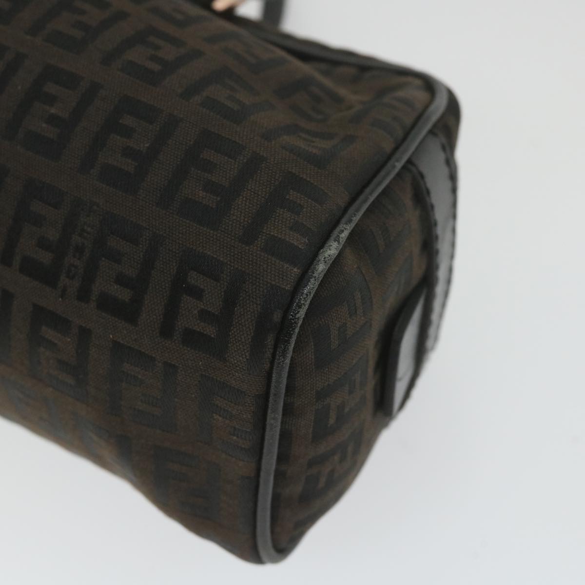 FENDI Zucchino Canvas Hand Bag Black fm2914