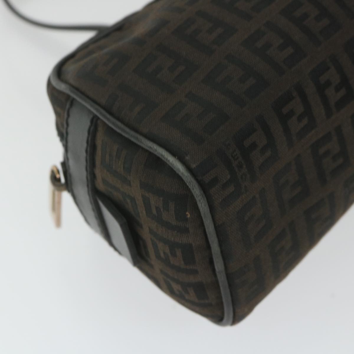 FENDI Zucchino Canvas Hand Bag Black fm2914