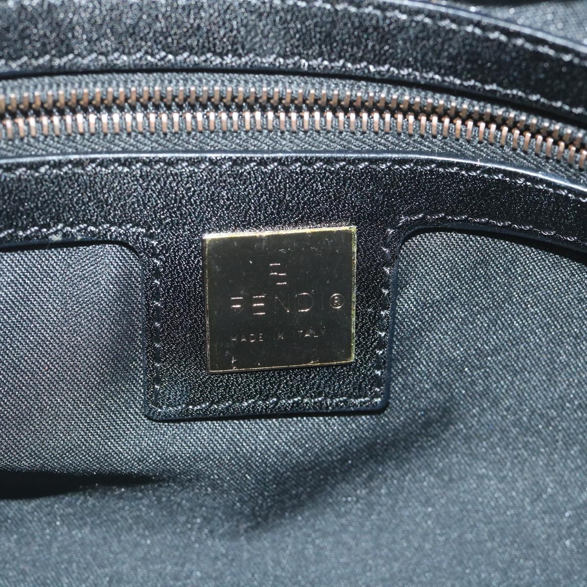 FENDI Zucchino Canvas Hand Bag Black fm2914