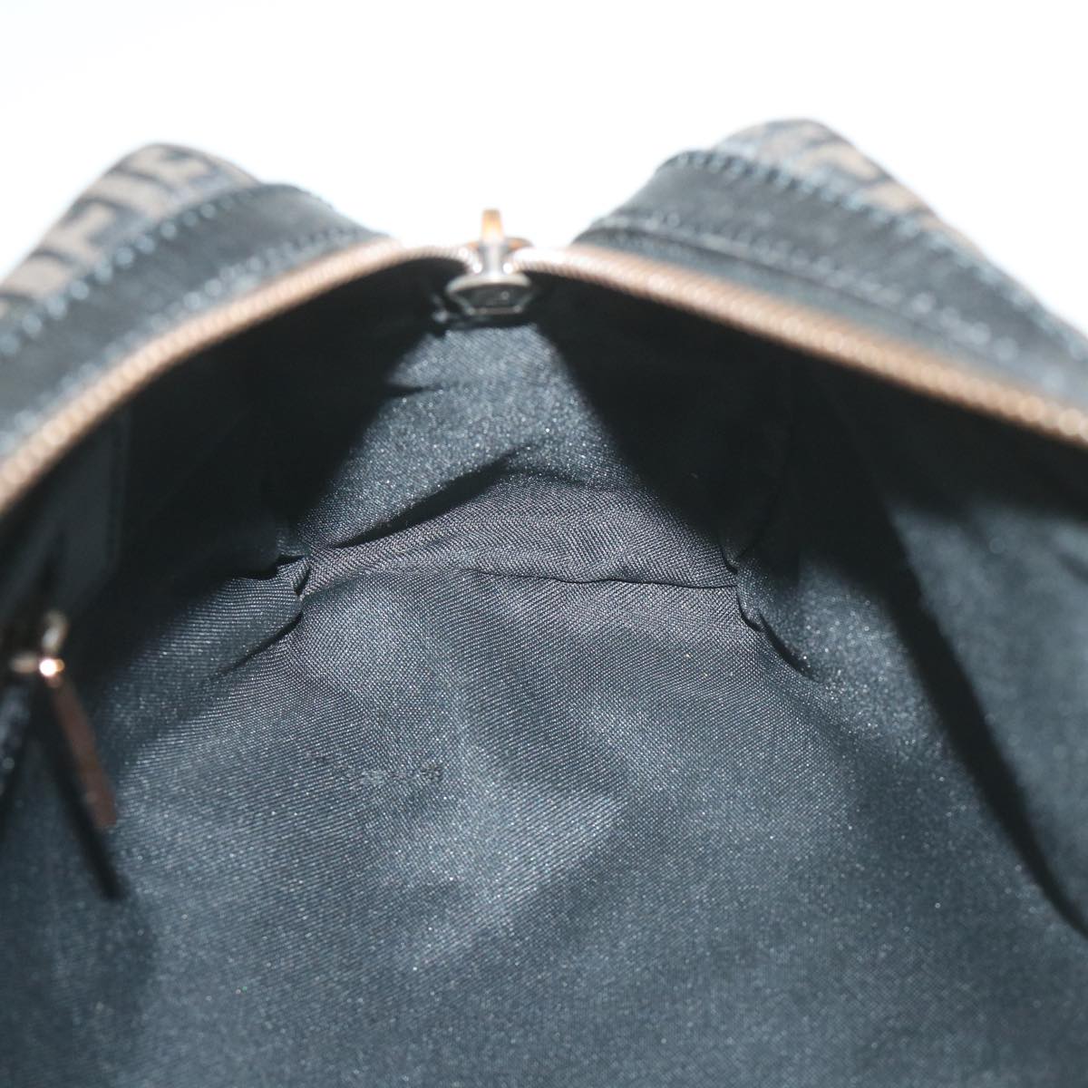 FENDI Zucchino Canvas Hand Bag Black fm2914