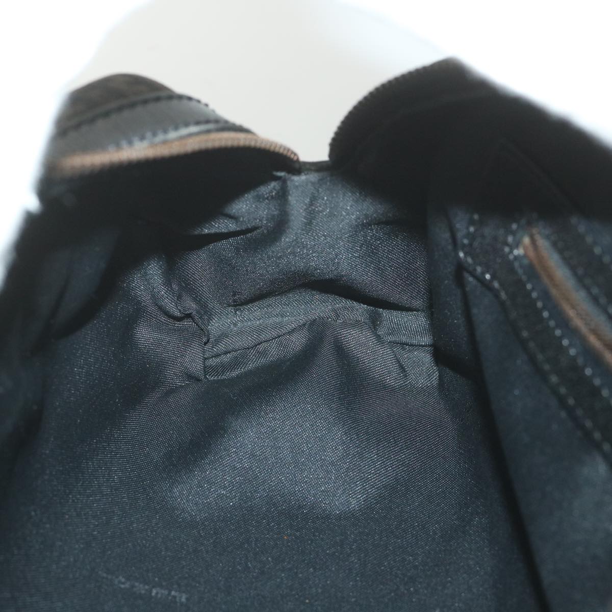FENDI Zucchino Canvas Hand Bag Black fm2914