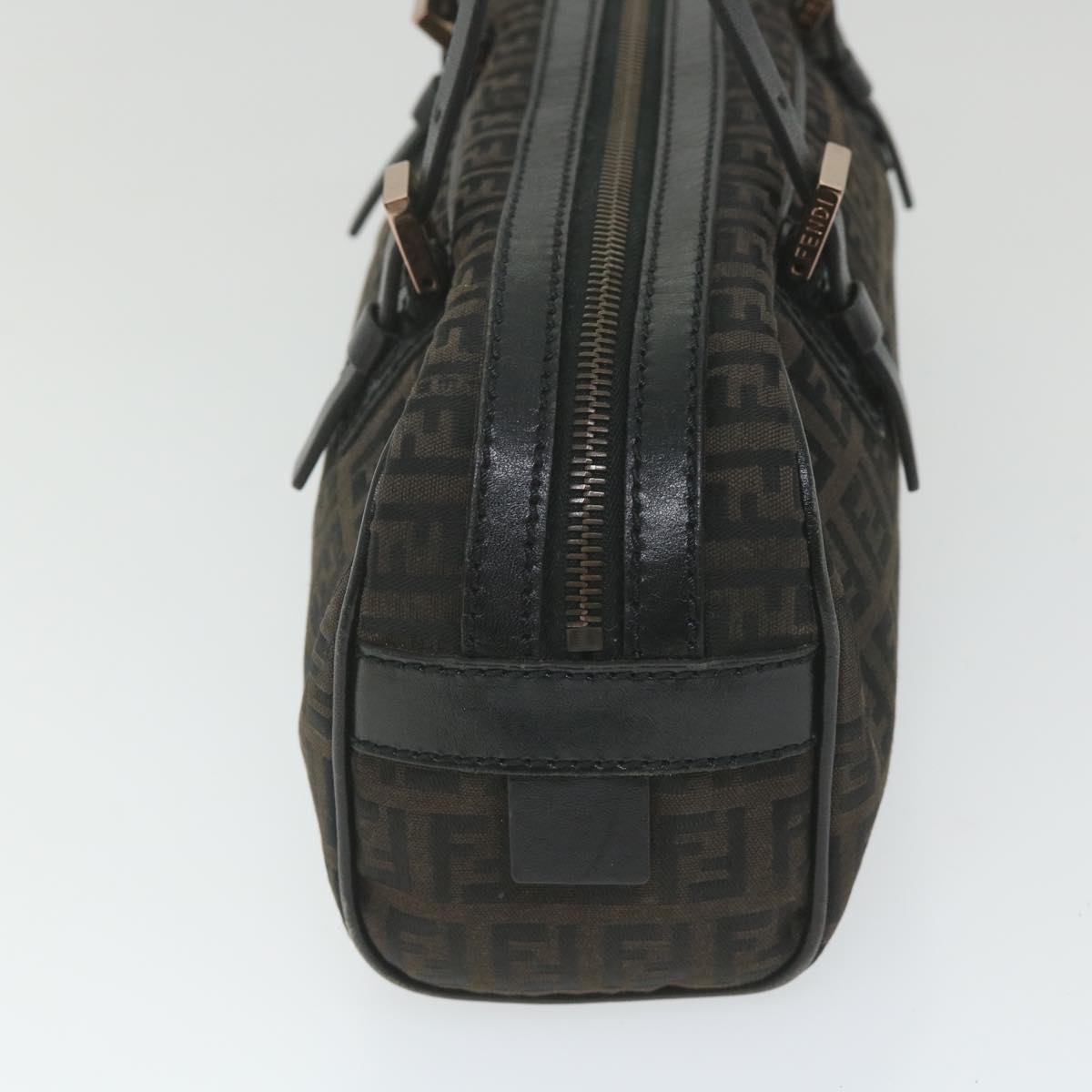 FENDI Zucchino Canvas Hand Bag Black fm2914
