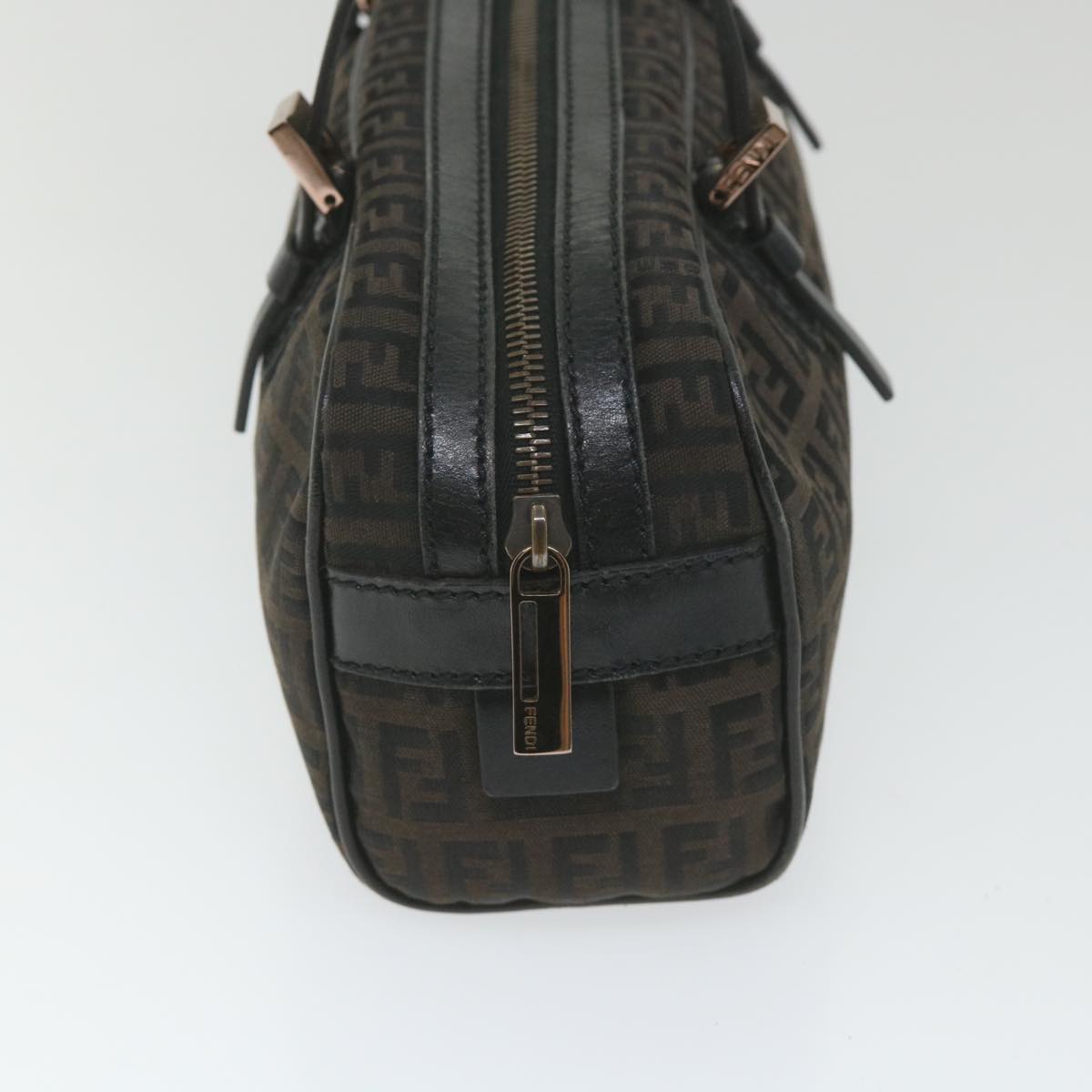 FENDI Zucchino Canvas Hand Bag Black fm2914