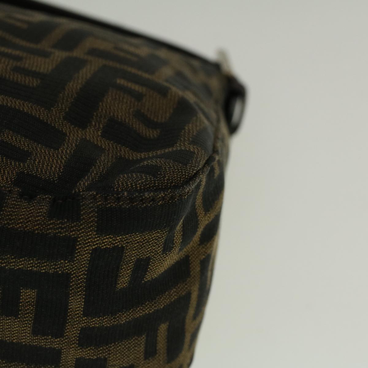 FENDI Zucca Canvas Mamma Baguette Shoulder Bag Brown fm2915