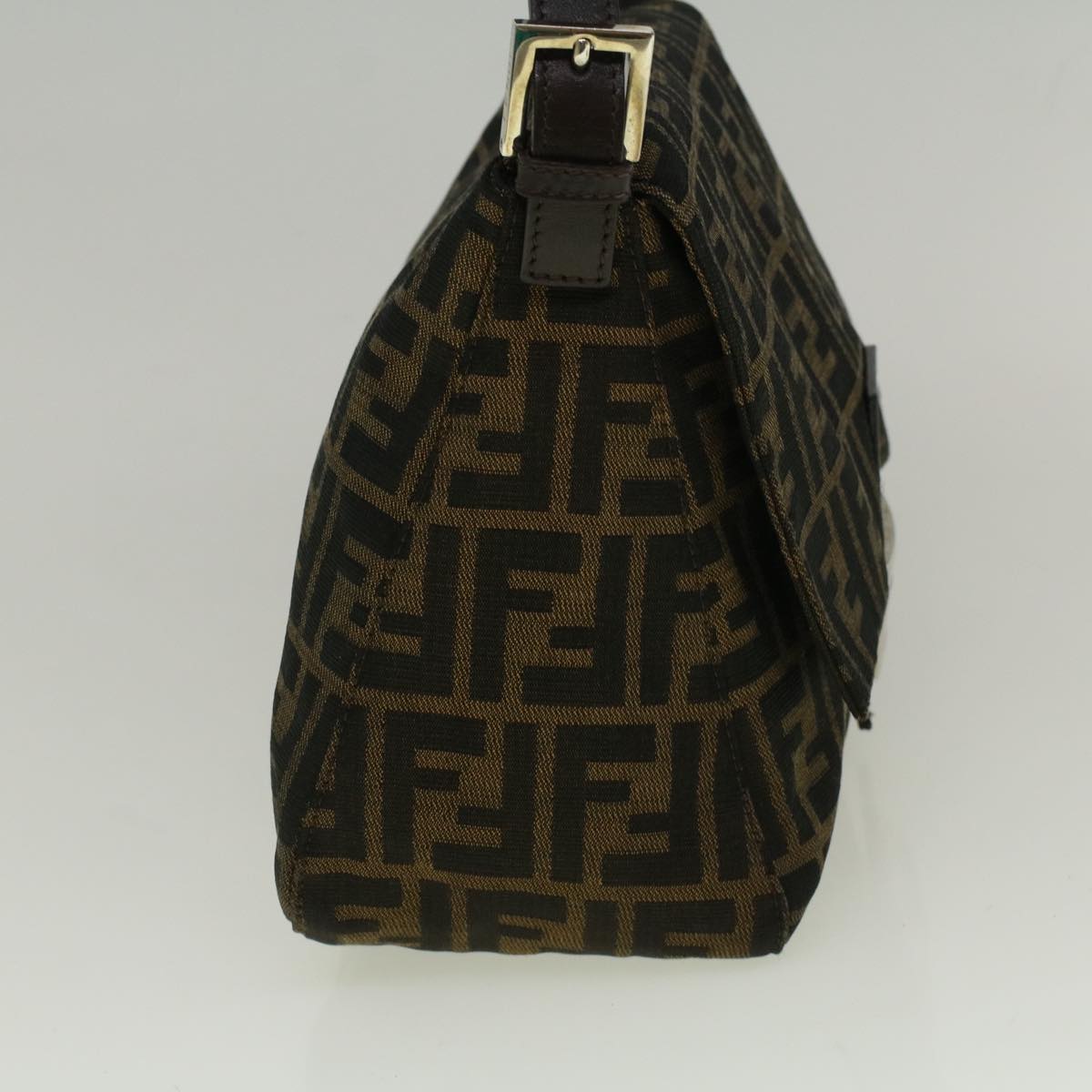 FENDI Zucca Canvas Mamma Baguette Shoulder Bag Brown fm2915