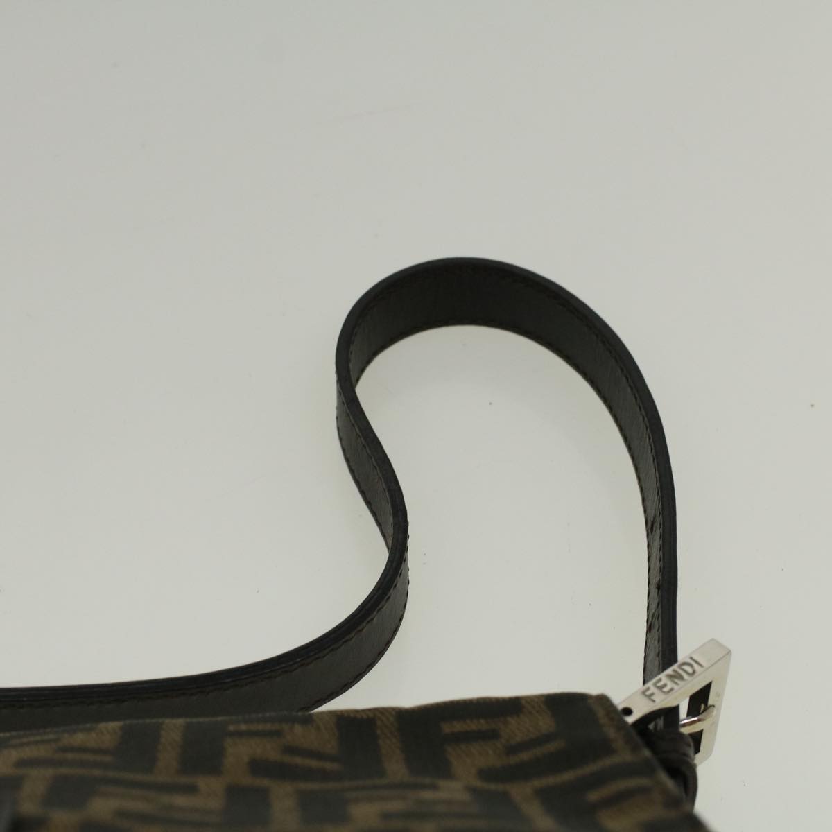 FENDI Zucca Canvas Mamma Baguette Shoulder Bag Brown fm2915