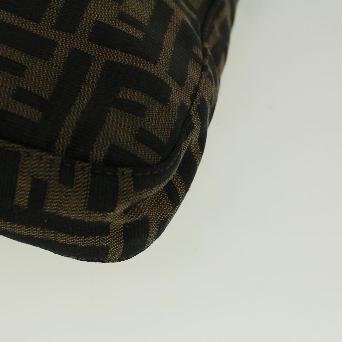 FENDI Zucca Canvas Mamma Baguette Hand Bag Brown fm2916