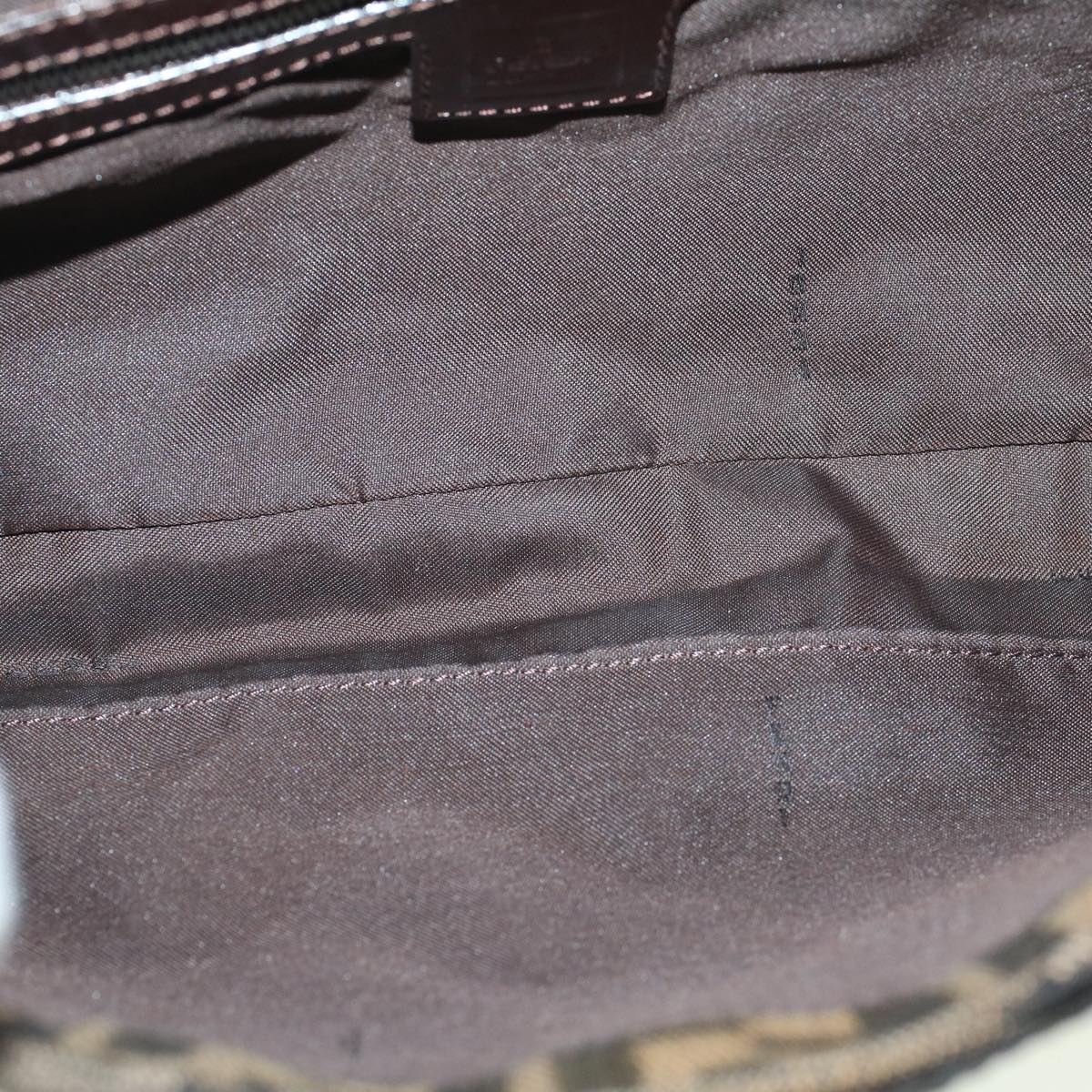 FENDI Zucca Canvas Mamma Baguette Hand Bag Brown fm2916