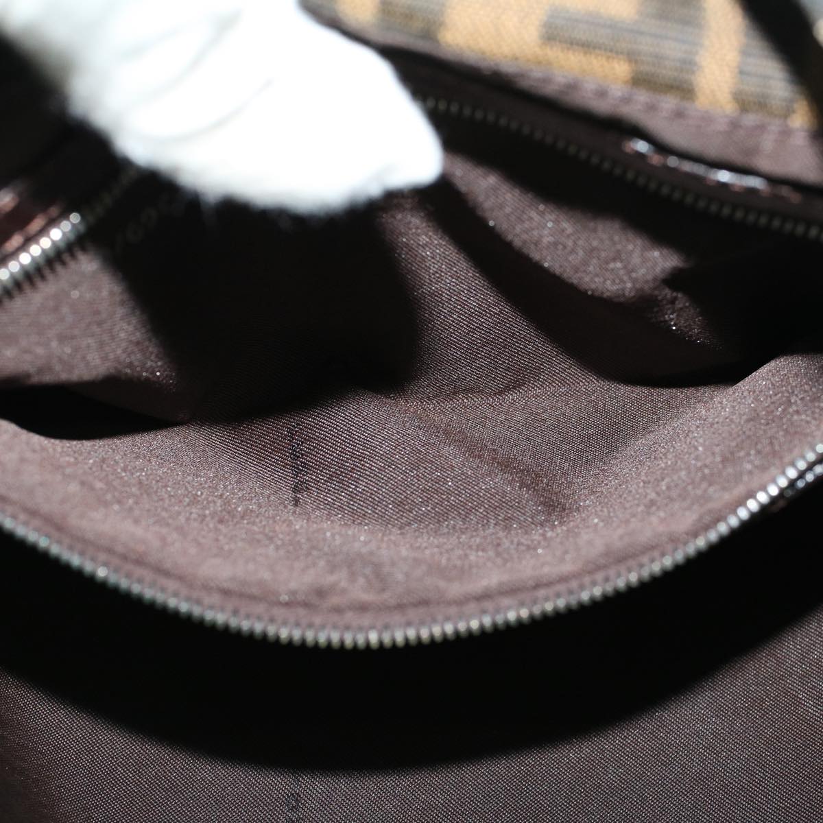 FENDI Zucca Canvas Mamma Baguette Hand Bag Brown fm2916