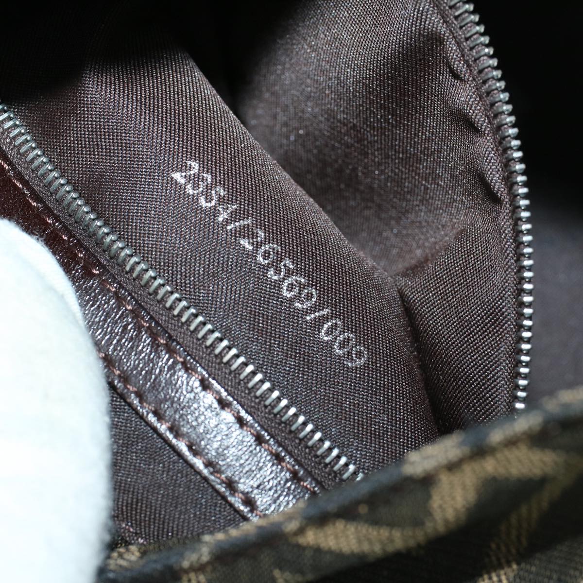 FENDI Zucca Canvas Mamma Baguette Hand Bag Brown fm2916