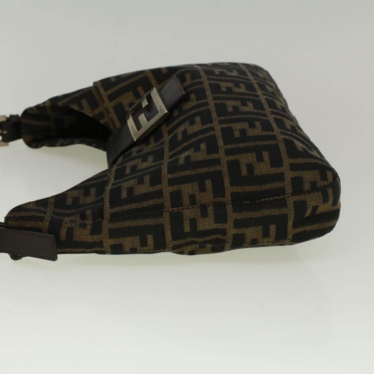 FENDI Zucca Canvas Mamma Baguette Hand Bag Brown fm2916