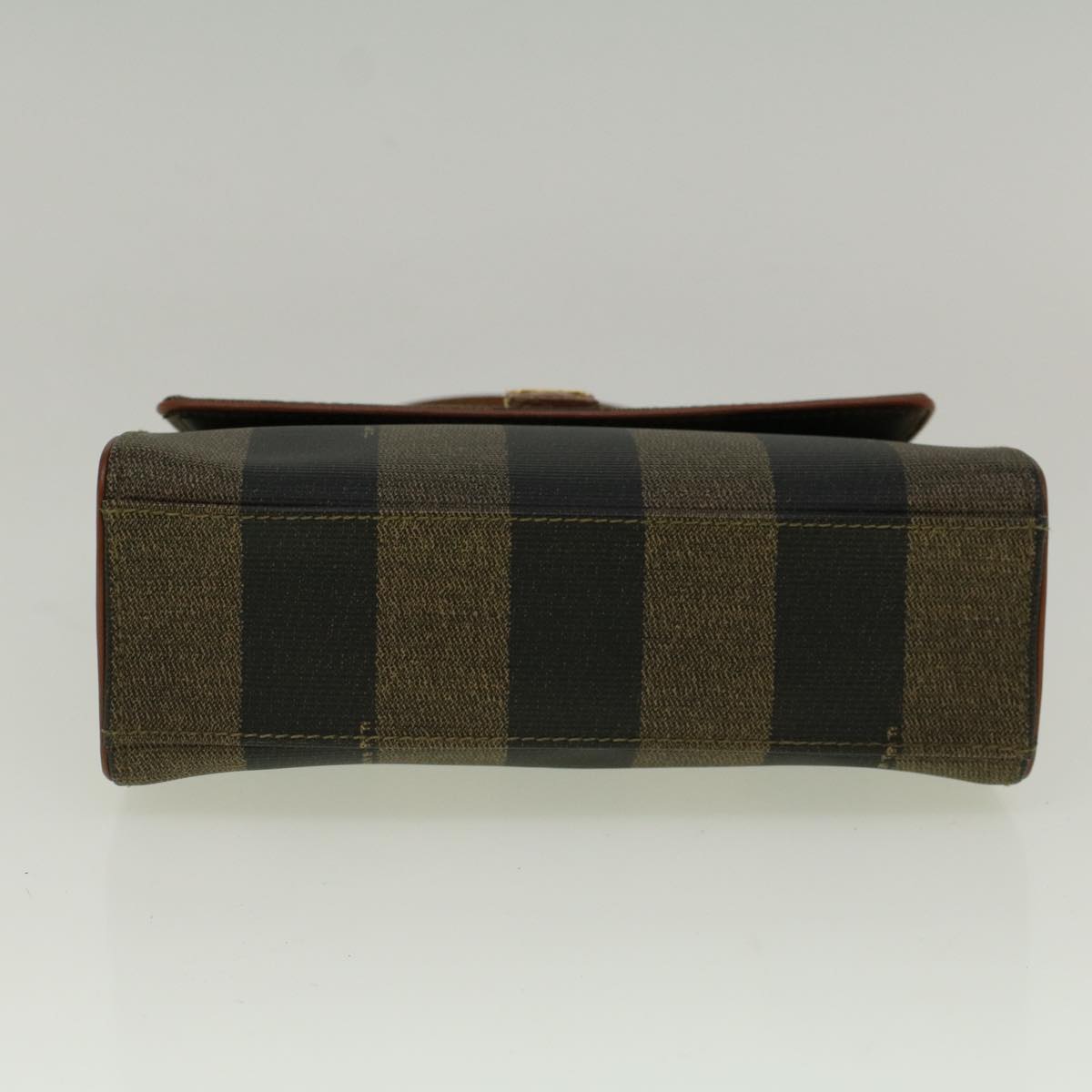 FENDI Pecan Canvas Hand Bag Coated Canvas 2way Brown fm2917