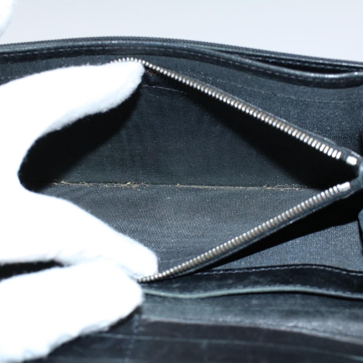 FENDI Zucchino Pequin Canvas Wallet Nylon 9Set Beige Black fm2985