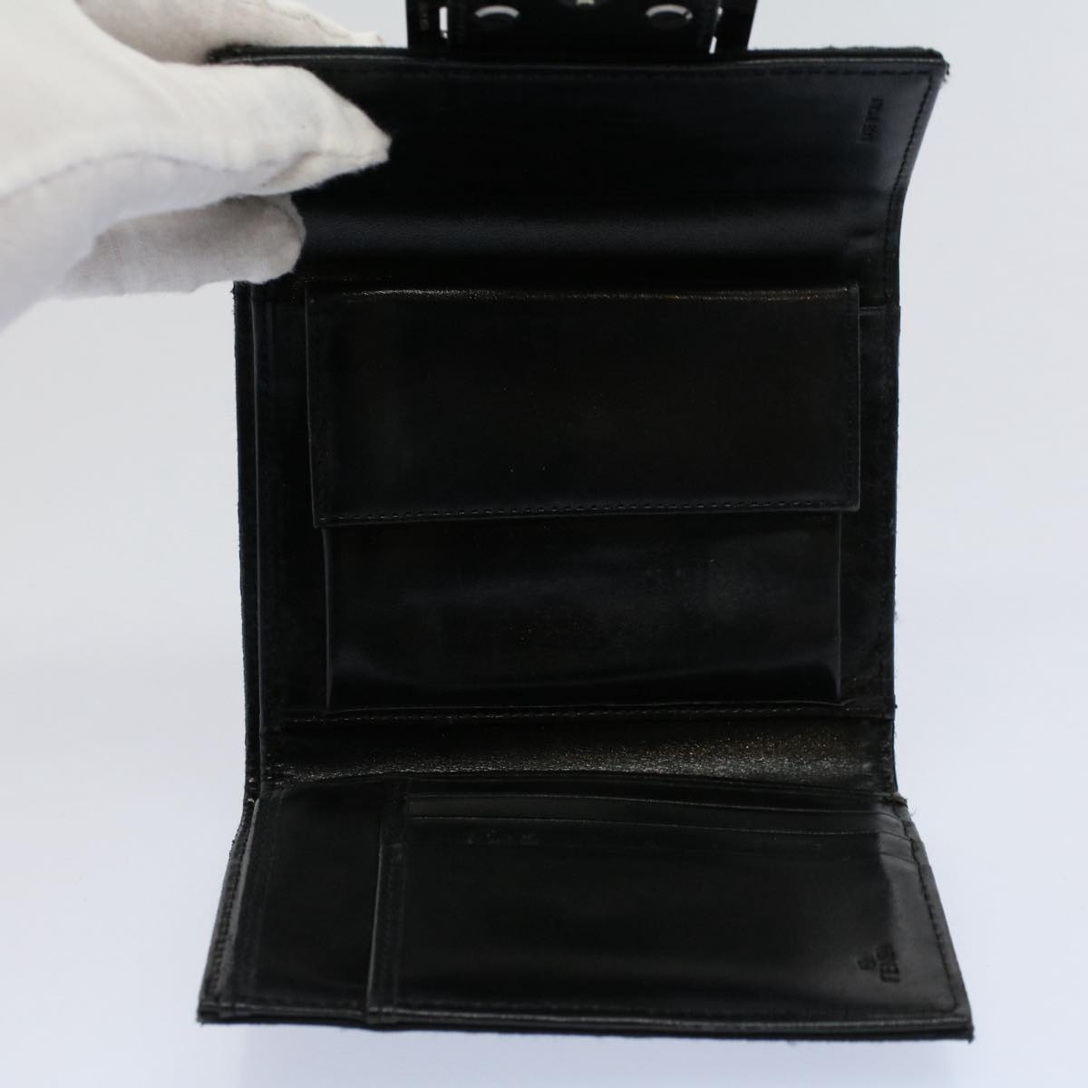 FENDI Zucchino Pequin Canvas Wallet Nylon 9Set Beige Black fm2985