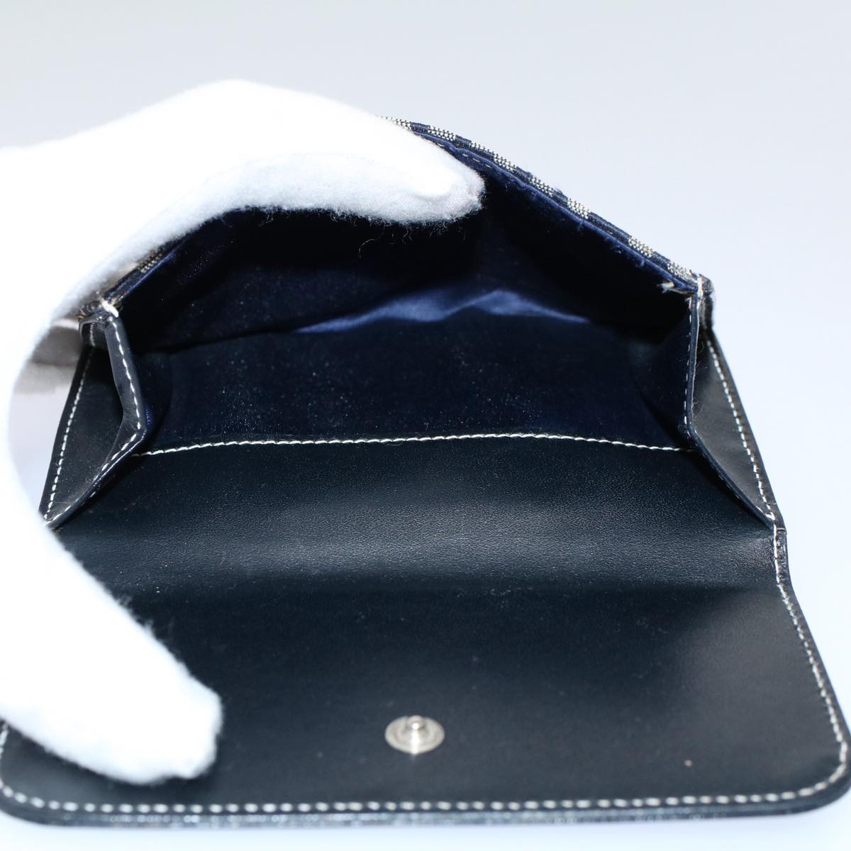 FENDI Zucchino Pequin Canvas Wallet Nylon 9Set Beige Black fm2985