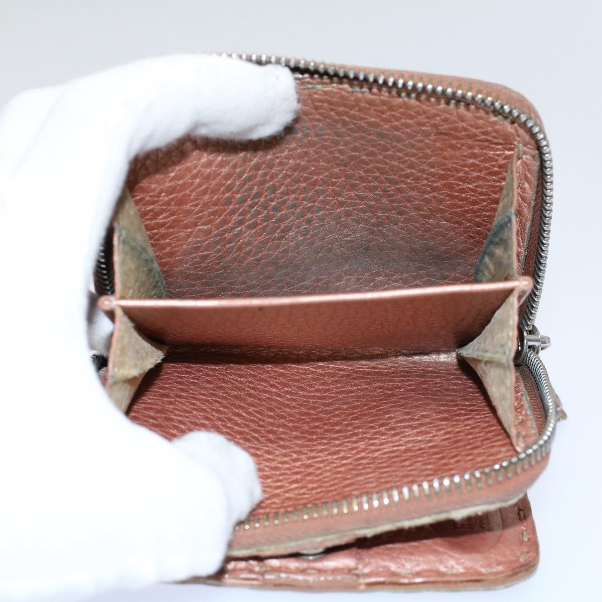 FENDI Zucchino Pequin Canvas Wallet Nylon 9Set Beige Black fm2985