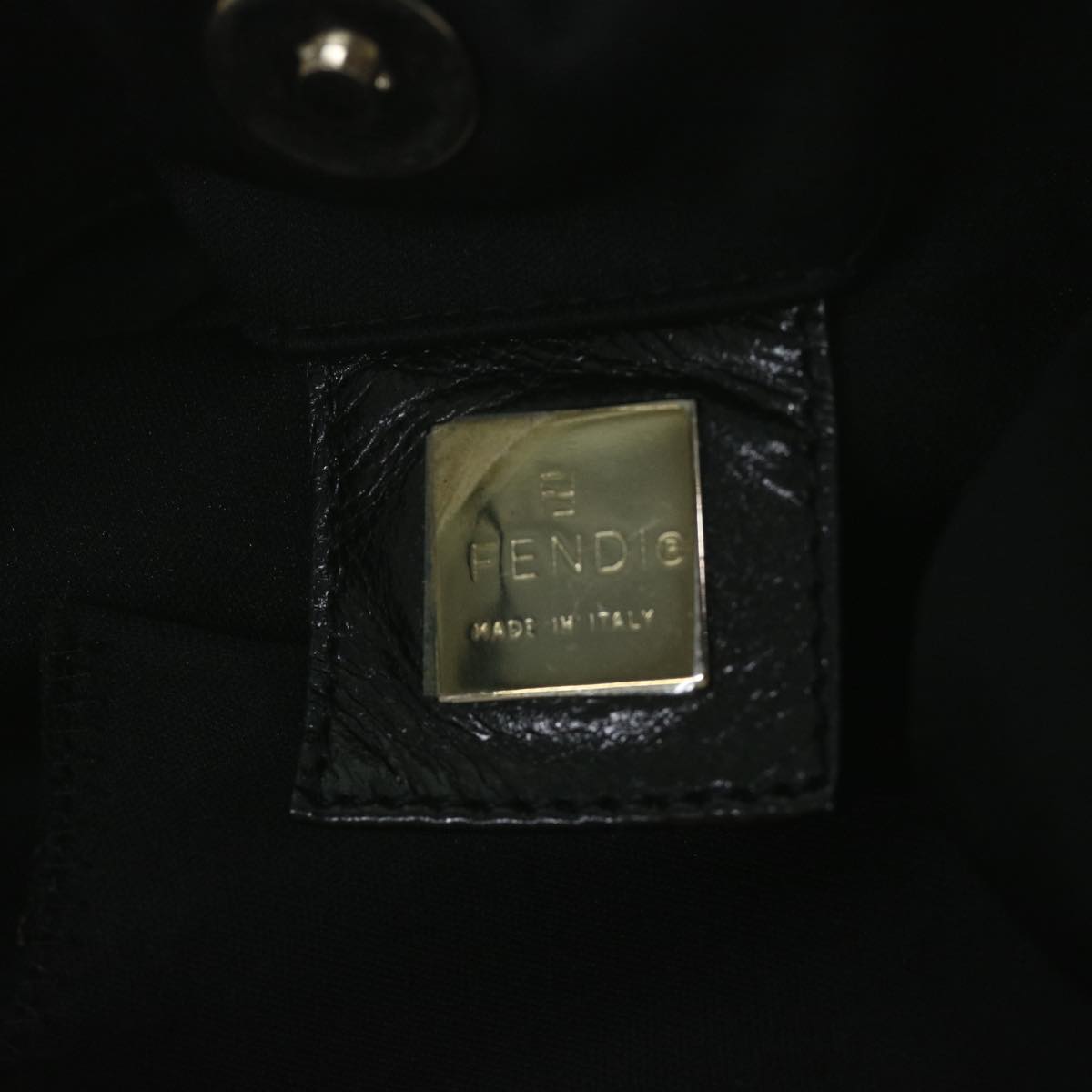 FENDI Shoulder Bag Nylon Black fm3013