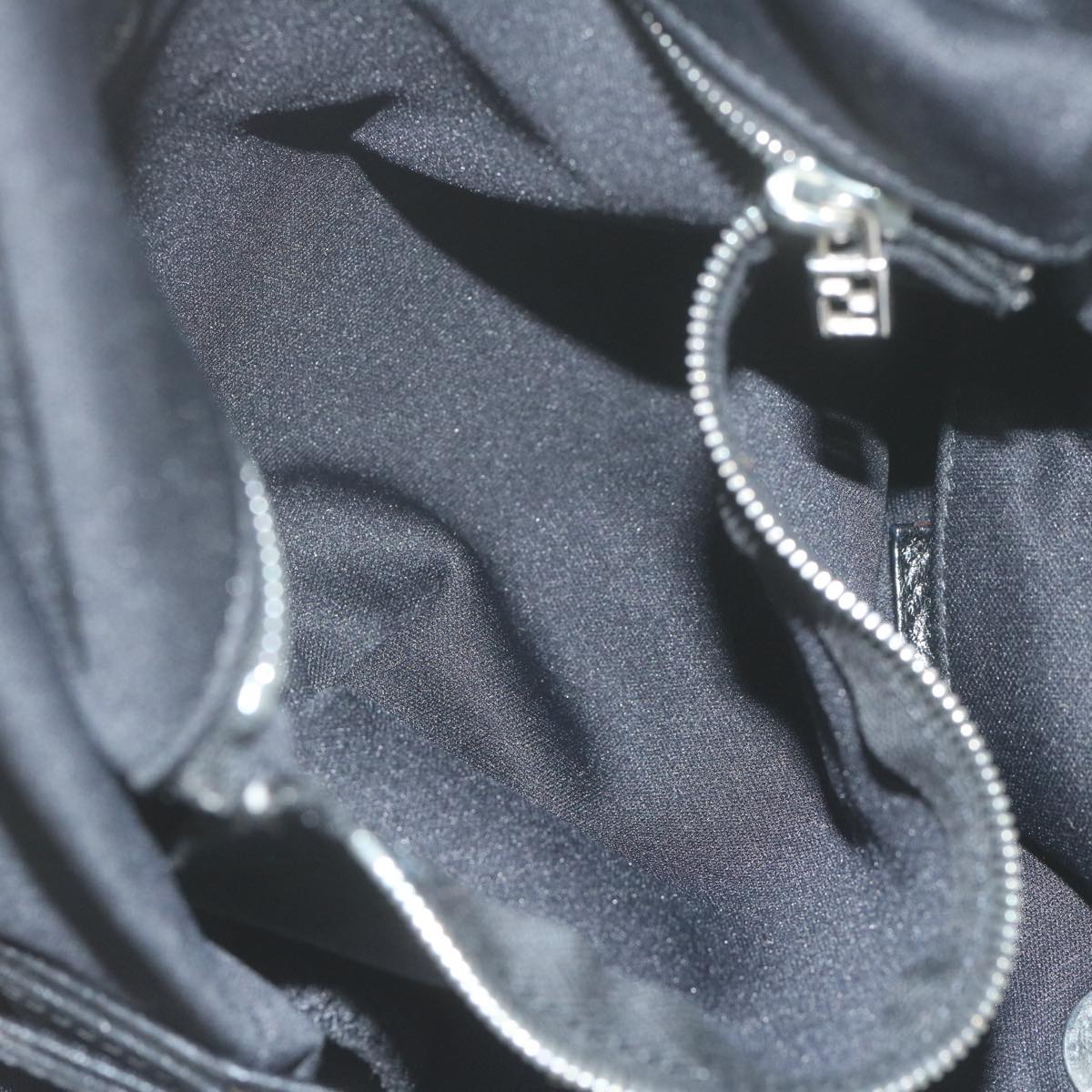 FENDI Shoulder Bag Nylon Black fm3013