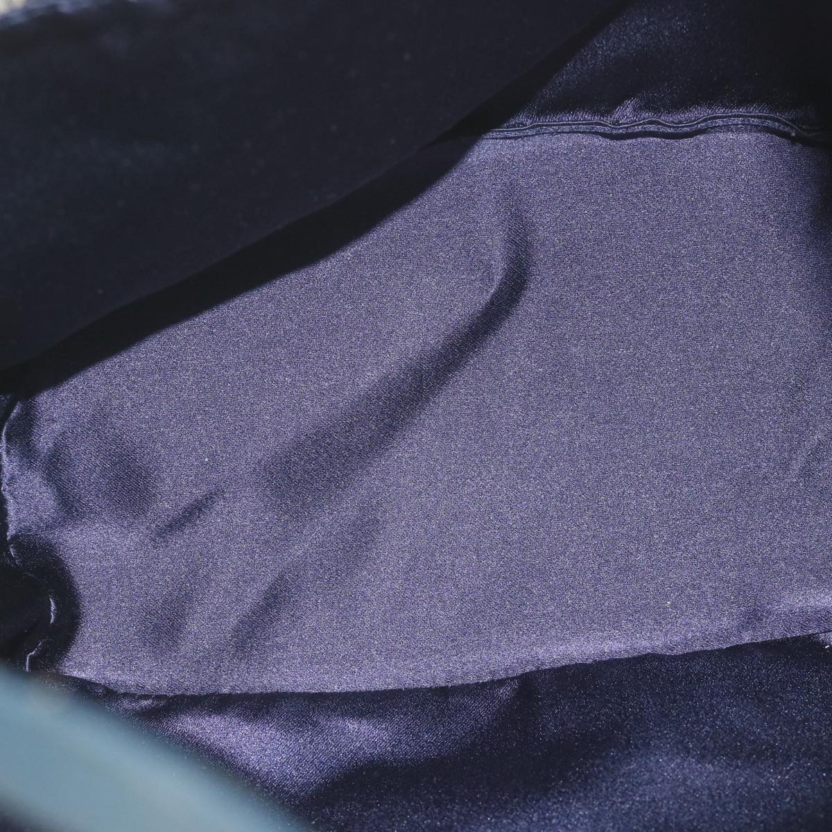 FENDI Zucchino Canvas Shoulder Bag Navy fm3014