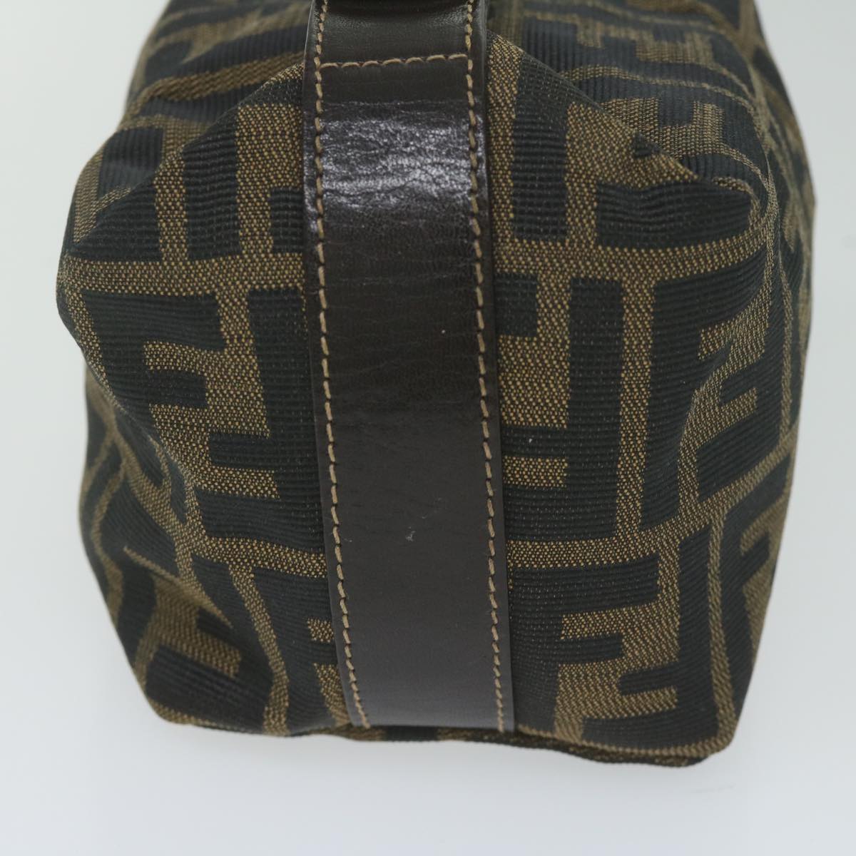 FENDI Zucca Canvas Hand Bag Black Brown fm3015