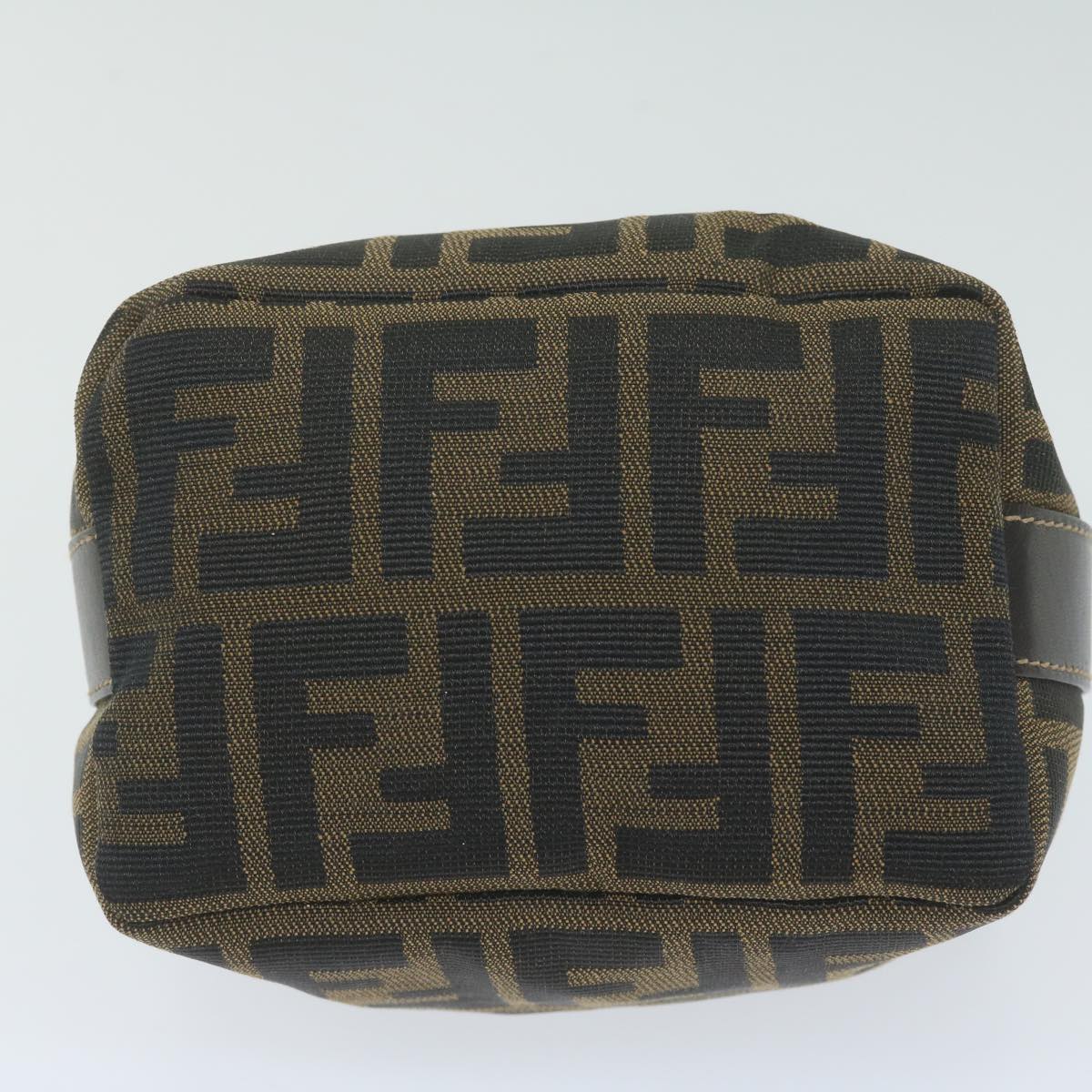 FENDI Zucca Canvas Hand Bag Black Brown fm3015