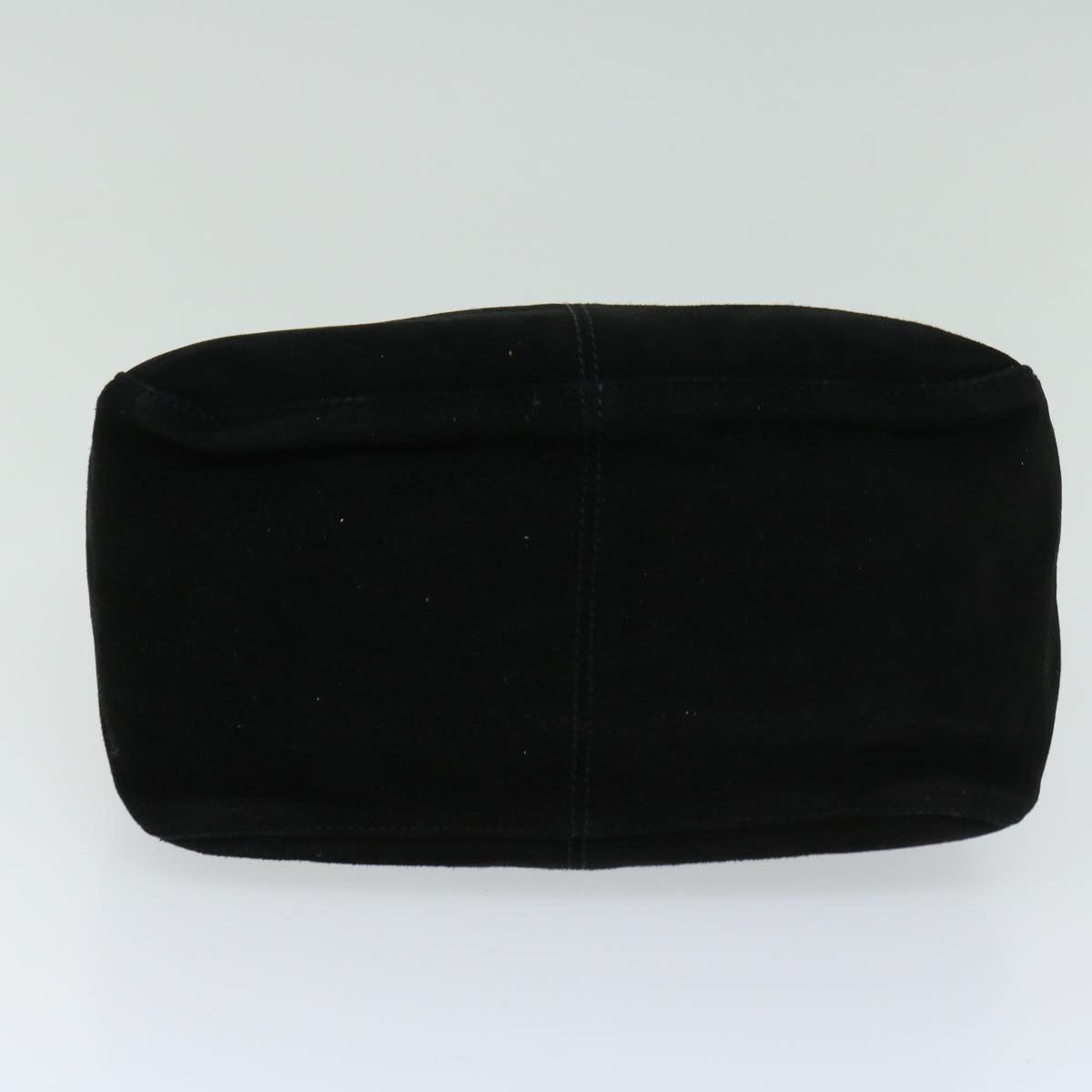 FENDI Mamma Baguette Shoulder Bag Suede Black fm3241