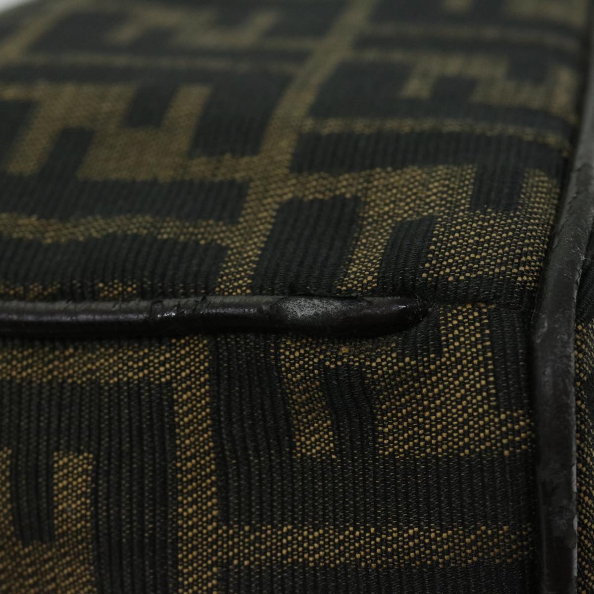FENDI Zucca Canvas Hand Bag Black Brown fm3243