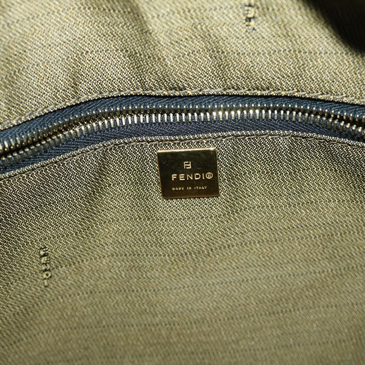 FENDI Zucca Canvas Hand Bag Black Brown fm3243