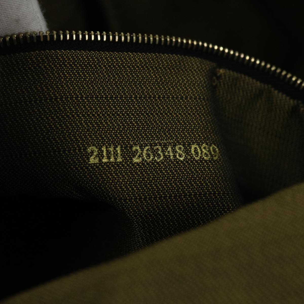 FENDI Zucca Canvas Hand Bag Black Brown fm3243