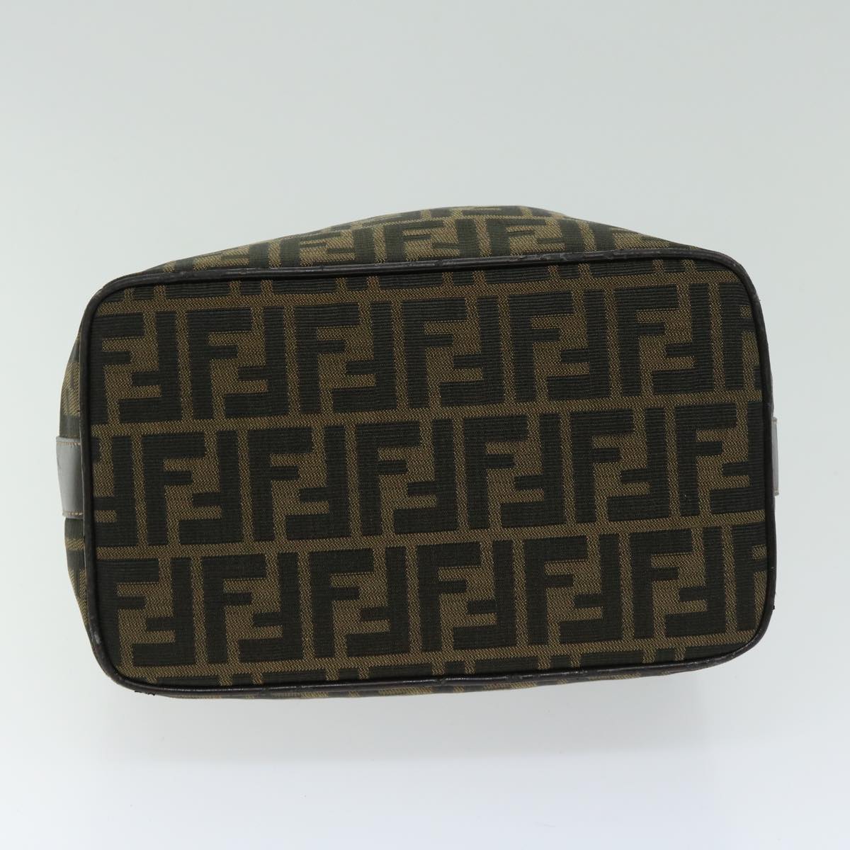 FENDI Zucca Canvas Hand Bag Black Brown fm3243