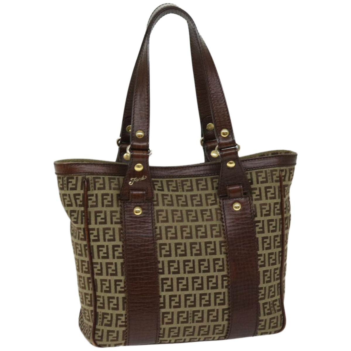 FENDI Zucchino Canvas Tote Bag Beige fm3244