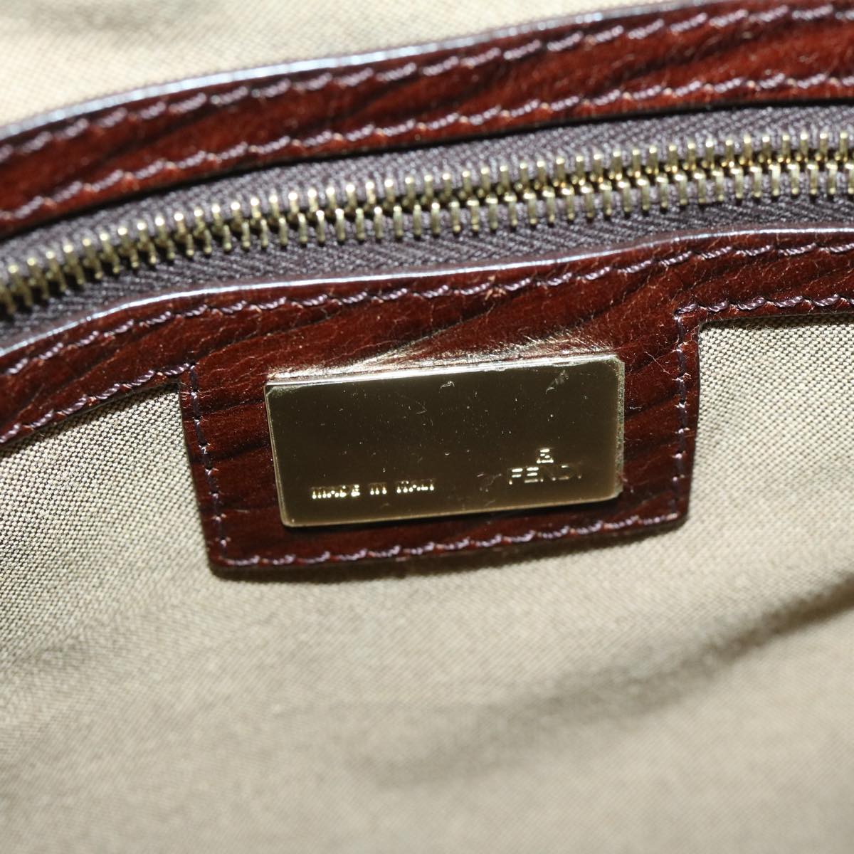 FENDI Zucchino Canvas Tote Bag Beige fm3244