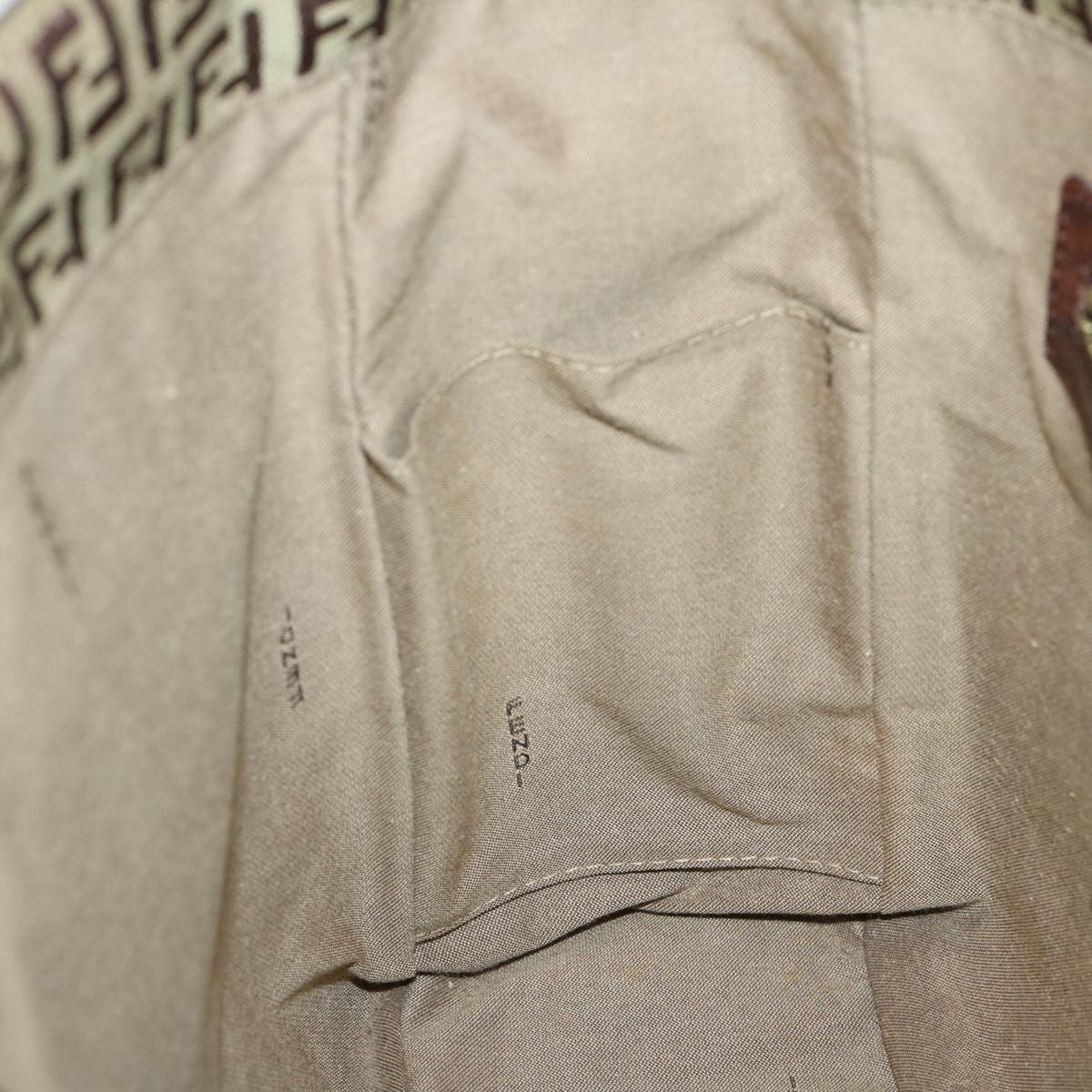 FENDI Zucchino Canvas Tote Bag Beige fm3244