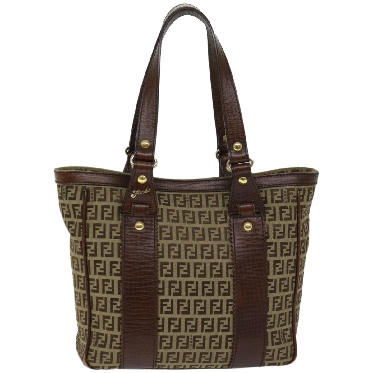 FENDI Zucchino Canvas Tote Bag Beige fm3244