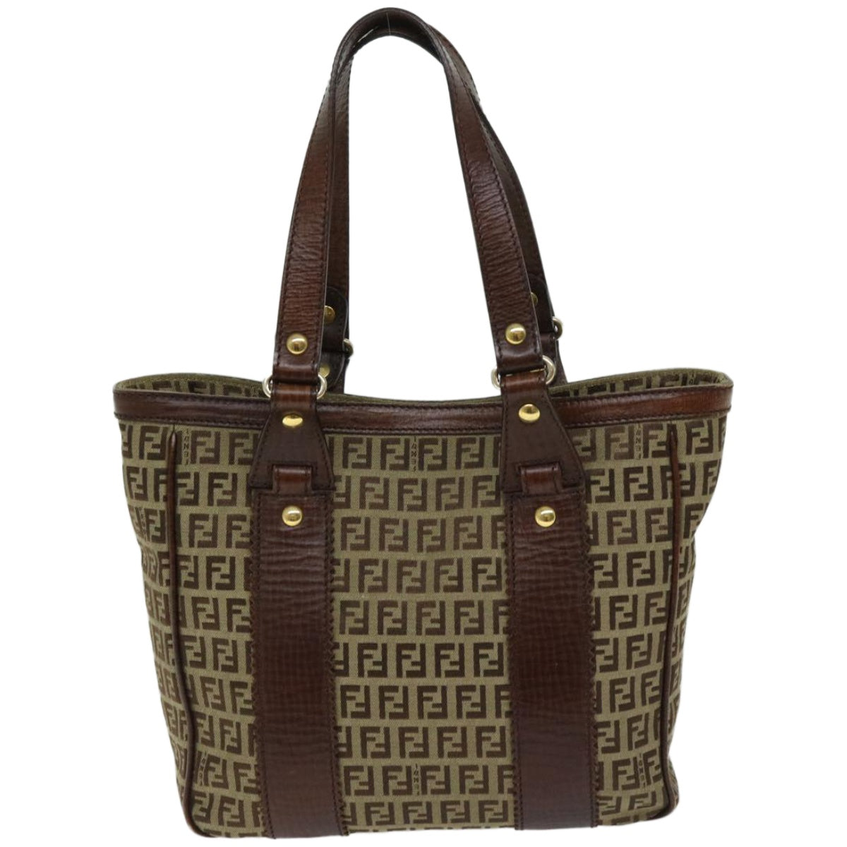 FENDI Zucchino Canvas Tote Bag Beige fm3244