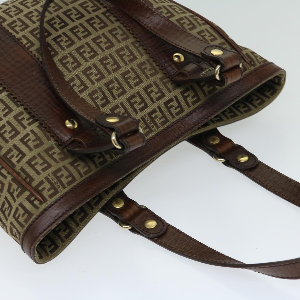 FENDI Zucchino Canvas Tote Bag Beige fm3244