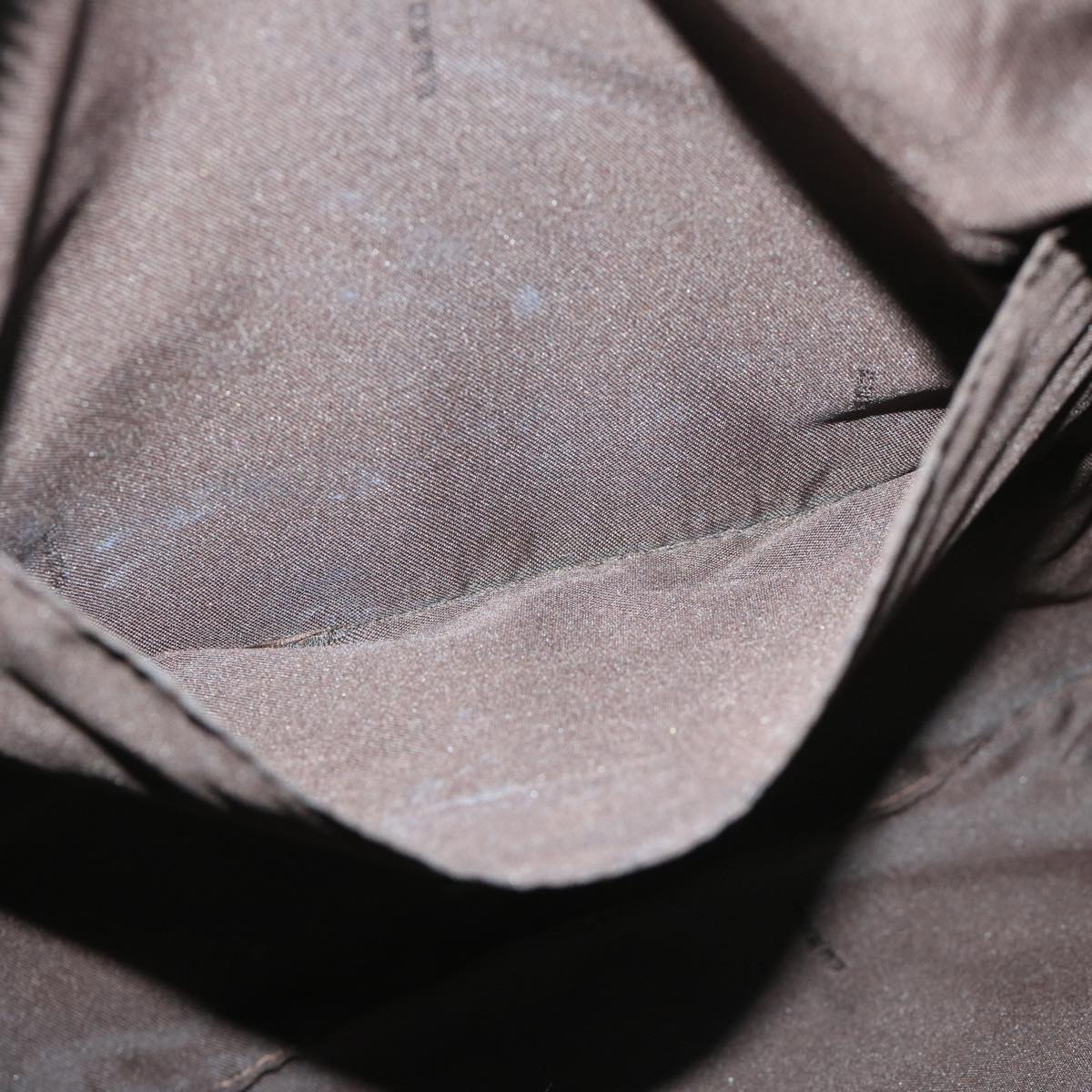 FENDI Zucchino Canvas Mamma Baguette Shoulder Bag Brown fm3245
