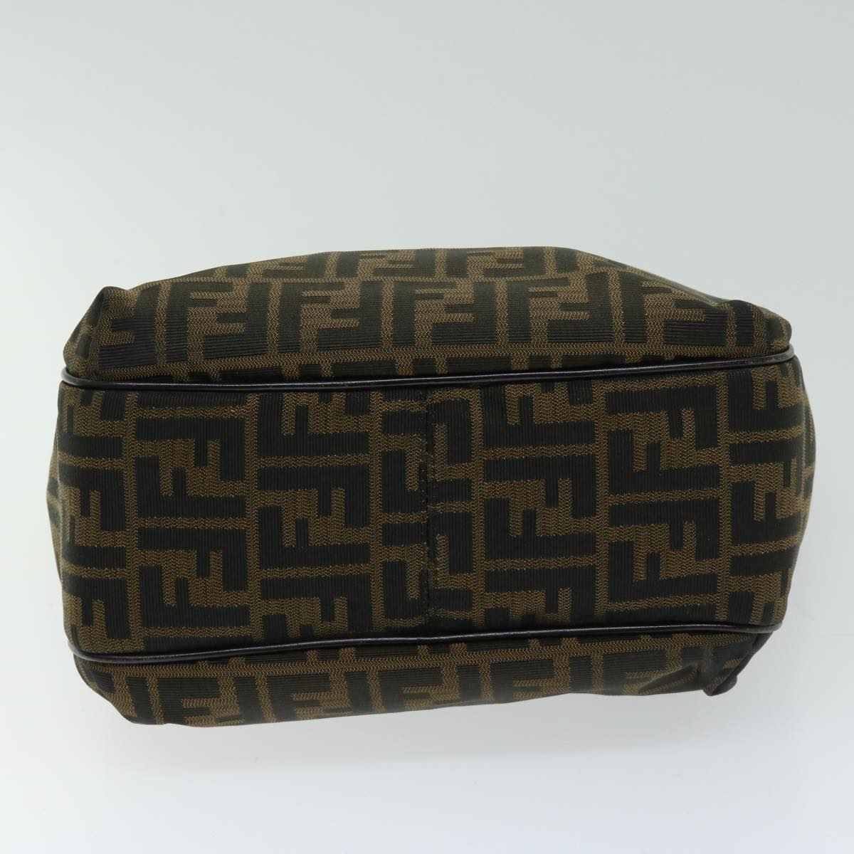 FENDI Zucca Canvas Shoulder Bag Black Brown fm3246