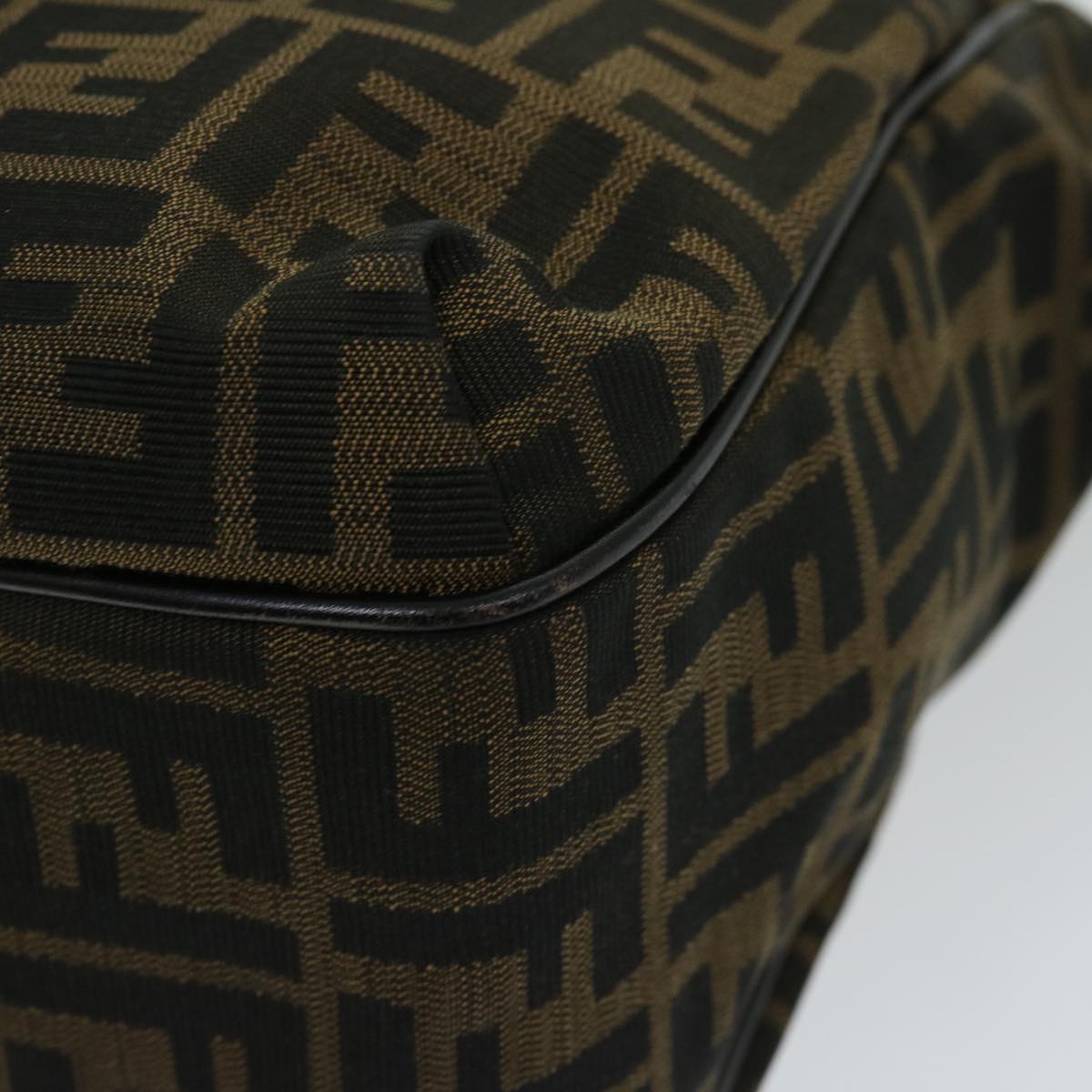 FENDI Zucca Canvas Shoulder Bag Black Brown fm3246