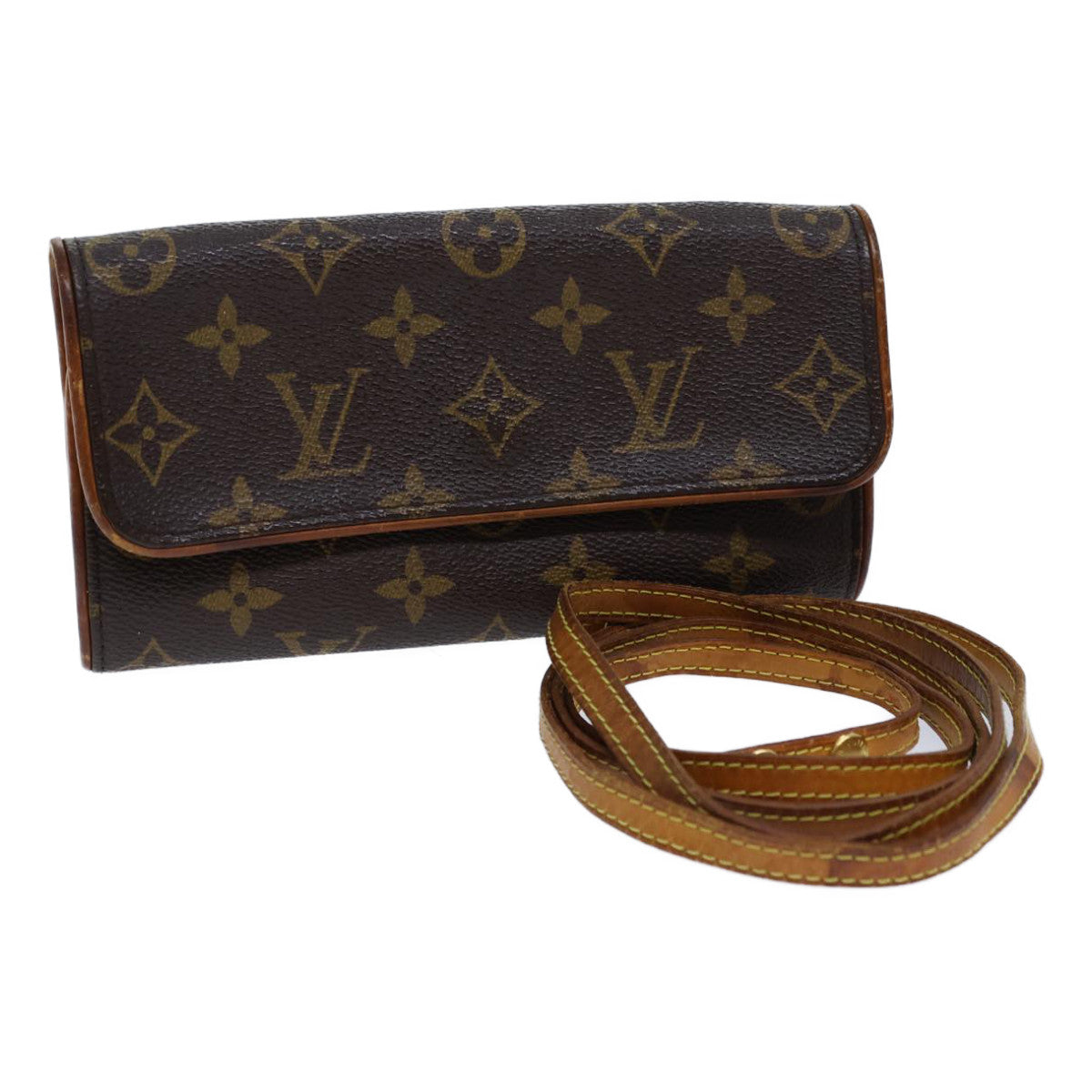 LOUIS VUITTON Monogram Pochette Twin PM Shoulder Bag M51854 LV fm3317