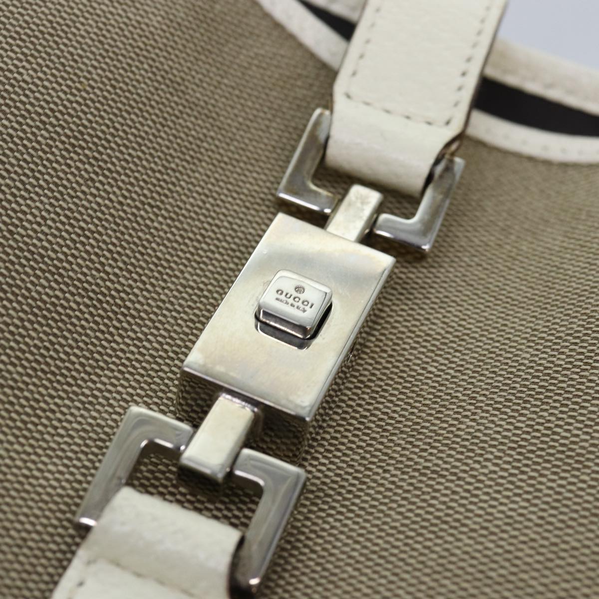 GUCCI Jackie Shoulder Bag Canvas Beige 001 3306 fm3414