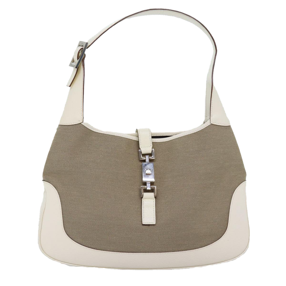 GUCCI Jackie Shoulder Bag Canvas Beige 001 3306 fm3414