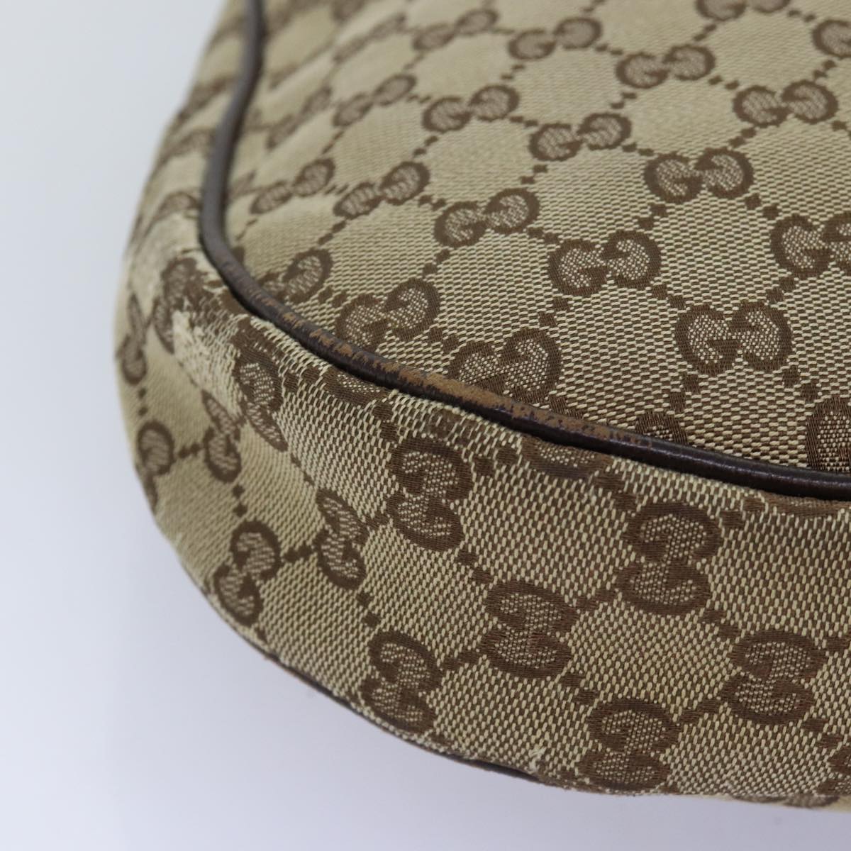 GUCCI GG Canvas Shoulder Bag Beige 122790 fm3429