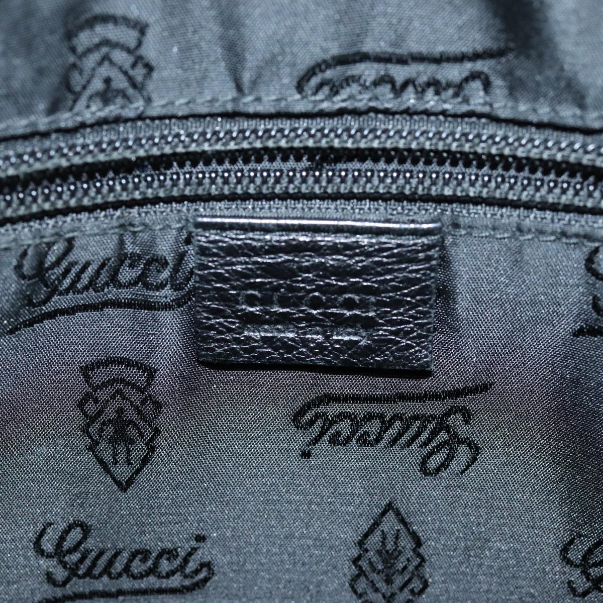 GUCCI Shoulder Bag Leather Black 190279 fm3431