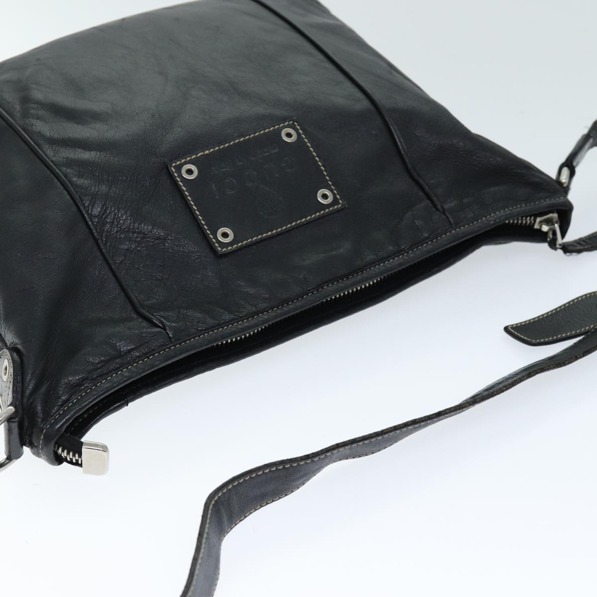 GUCCI Shoulder Bag Leather Black 190279 fm3431