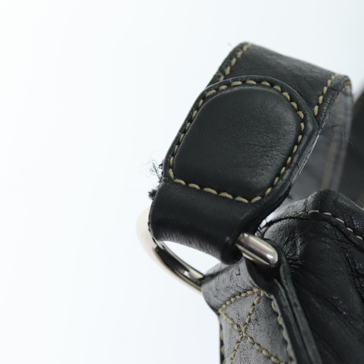 GUCCI Shoulder Bag Leather Black 190279 fm3431