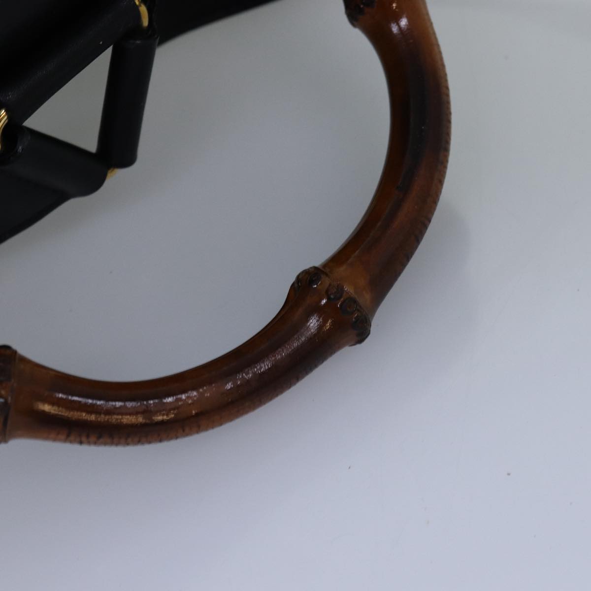 GUCCI Bamboo Backpack Leather Black 003 2058 0016 fm3461