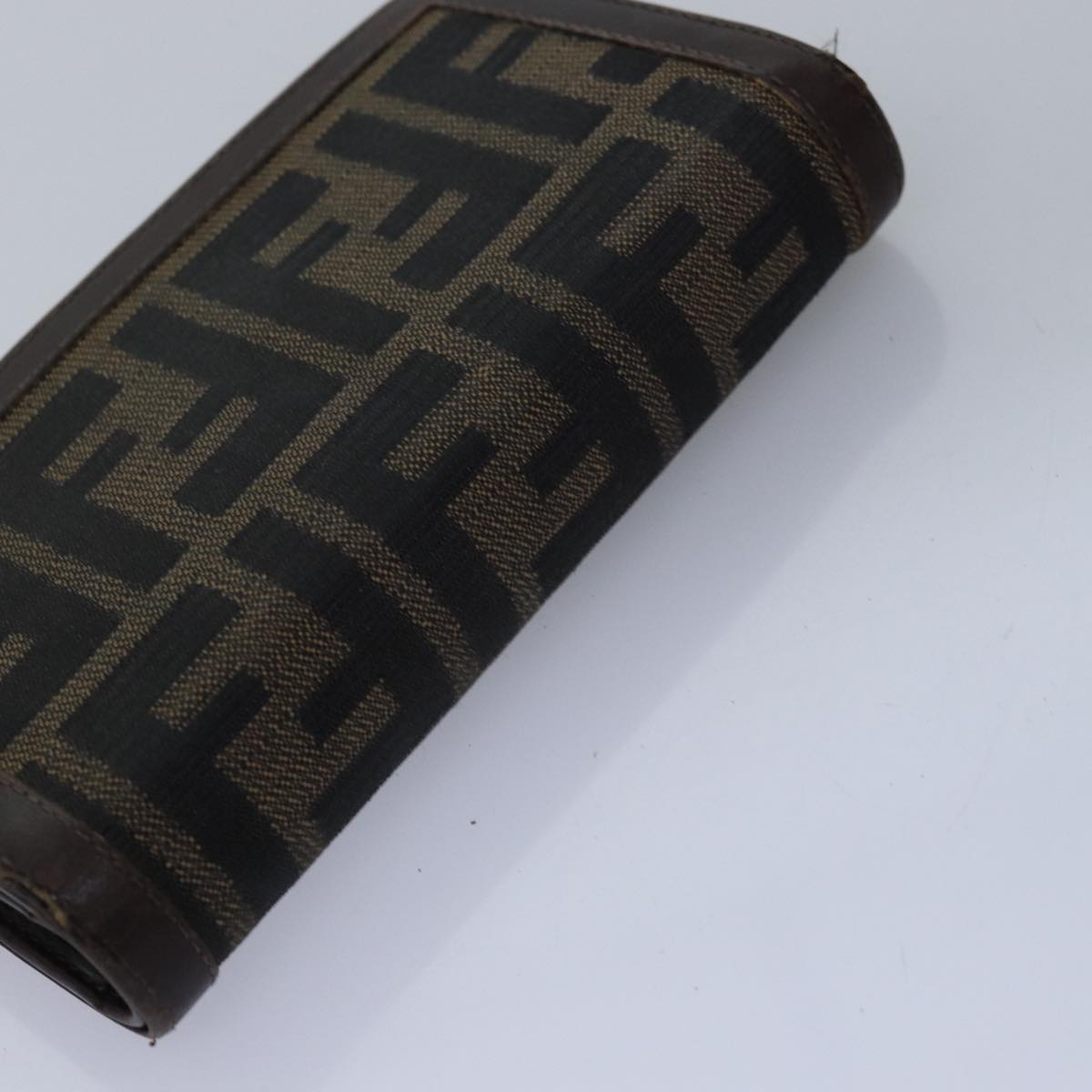 FENDI Zucca Canvas Wallet Leather 6Set Black Brown fm3475