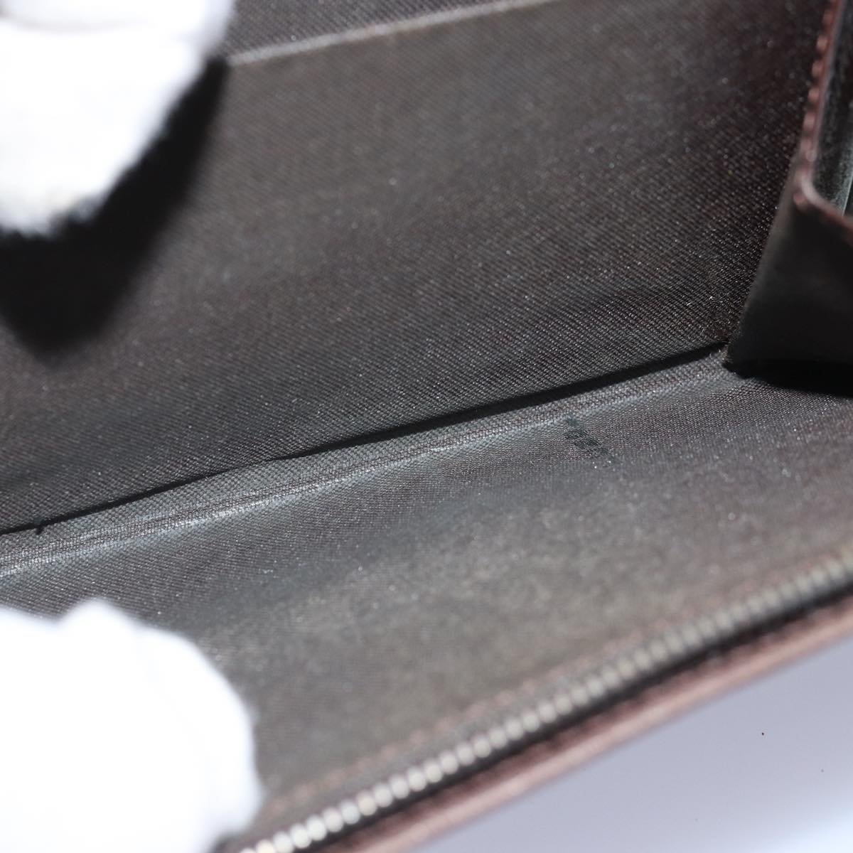 FENDI Zucca Canvas Wallet Leather 6Set Black Brown fm3475
