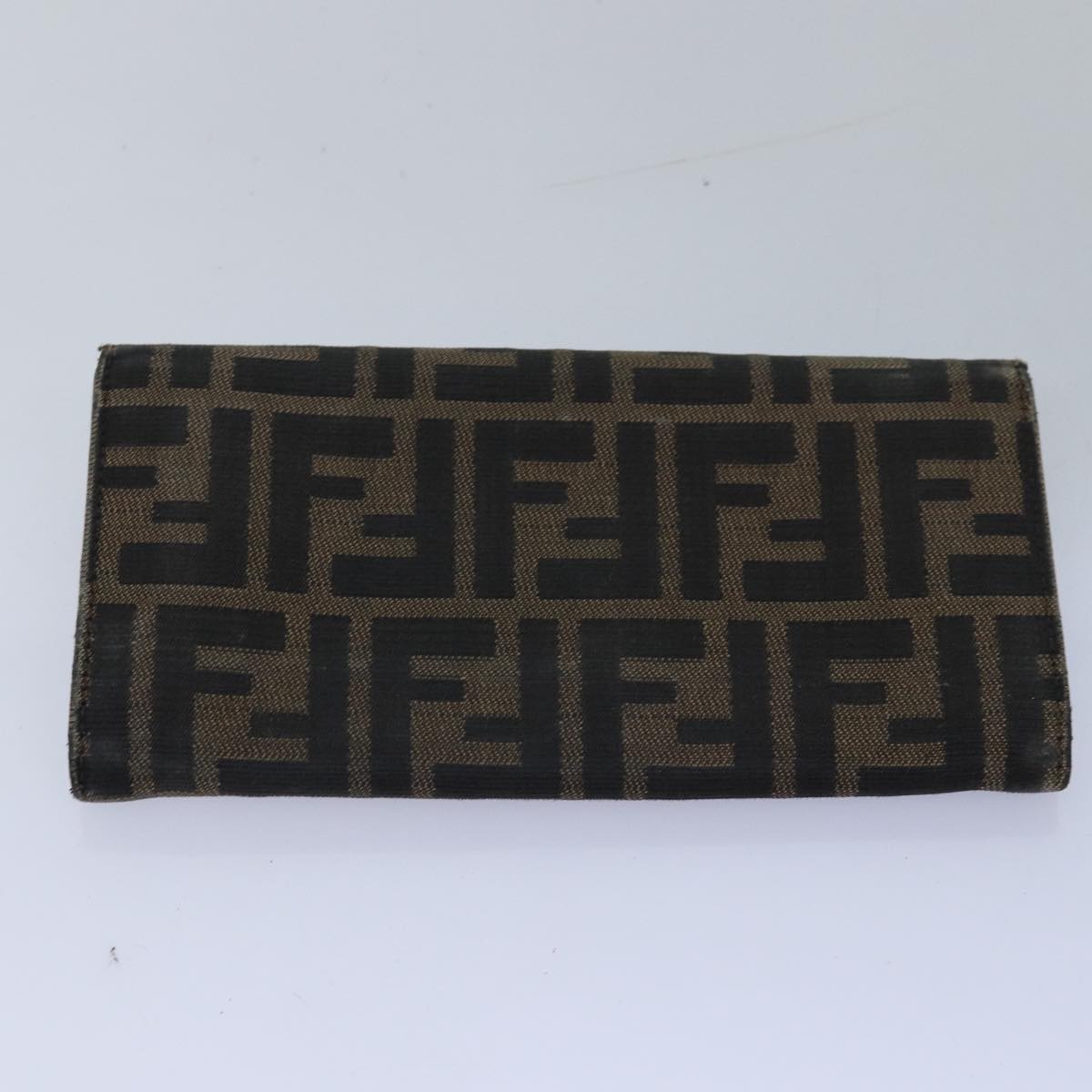 FENDI Zucca Canvas Wallet Leather 6Set Black Brown fm3475